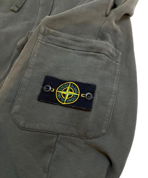 STONE ISLAND（ストーンアイランド）STONE ISLAND (ストーンアイランド) コットンスウェットシャーリングテーパードパンツ カーキ サイズ:Lの古着・服飾アイテム