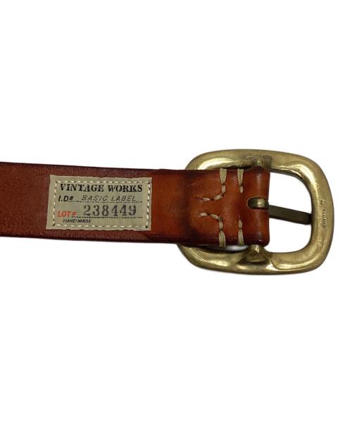 AVIREX（アヴィレックス）AVIREX (アヴィレックス) VINTAGE WORKS (ヴィンテージワークス) レザーベルト バーガンディー サイズ:29/74の古着・服飾アイテム