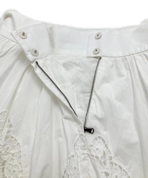 DOLCE & GABBANA（ドルチェ＆ガッバーナ）DOLCE & GABBANA (ドルチェ＆ガッバーナ) レーススカート ホワイト サイズ:36の古着・服飾アイテム