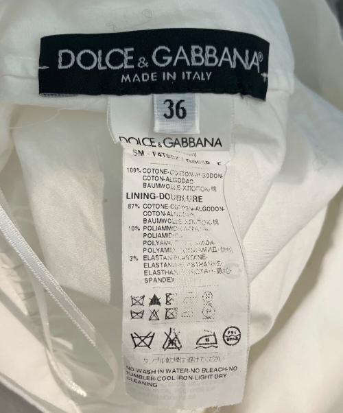 DOLCE & GABBANA（ドルチェ＆ガッバーナ）DOLCE & GABBANA (ドルチェ＆ガッバーナ) レーススカート ホワイト サイズ:36の古着・服飾アイテム