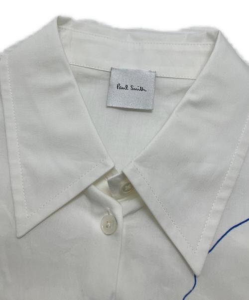 PAUL SMITH（ポールスミス）PAUL SMITH (ポールスミス) チューリッププリント シャツ ホワイト サイズ:38の古着・服飾アイテム