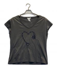 CELINE（セリーヌ）の古着「ハート型チェーンプリントTシャツ」｜グレー