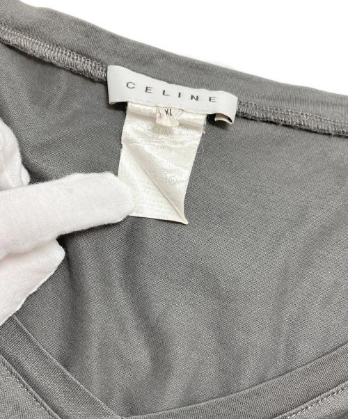 CELINE（セリーヌ）CELINE (セリーヌ) ハート型チェーンプリントTシャツ グレー サイズ:XLの古着・服飾アイテム