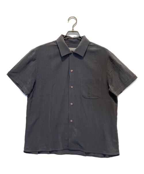 GIORGIO ARMANI（ジョルジョアルマーニ）GIORGIO ARMANI (ジョルジョアルマーニ) リネン混オープンカラーシャツ グレー サイズ:Mの古着・服飾アイテム
