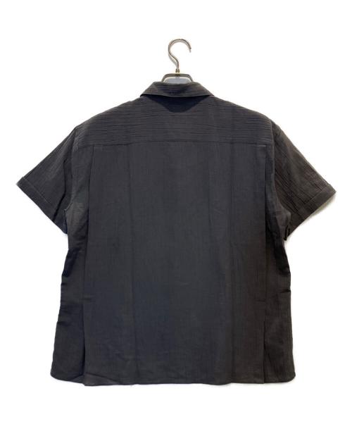 GIORGIO ARMANI（ジョルジョアルマーニ）GIORGIO ARMANI (ジョルジョアルマーニ) リネン混オープンカラーシャツ グレー サイズ:Mの古着・服飾アイテム