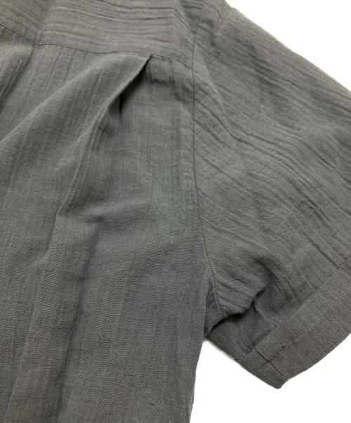 GIORGIO ARMANI（ジョルジョアルマーニ）GIORGIO ARMANI (ジョルジョアルマーニ) リネン混オープンカラーシャツ グレー サイズ:Mの古着・服飾アイテム