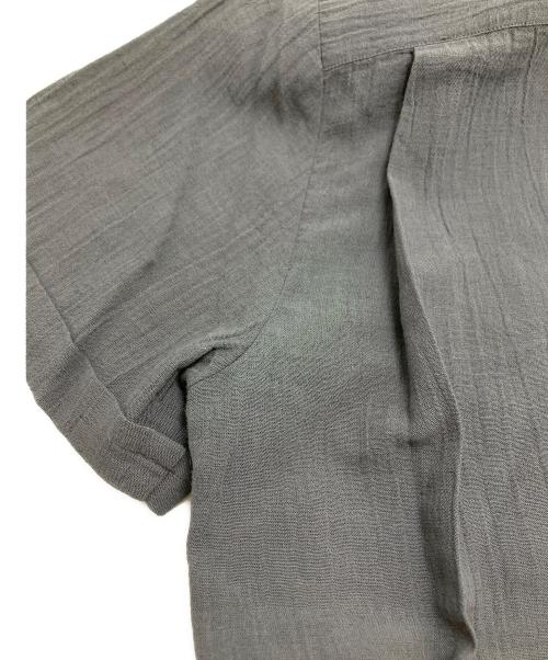 GIORGIO ARMANI（ジョルジョアルマーニ）GIORGIO ARMANI (ジョルジョアルマーニ) リネン混オープンカラーシャツ グレー サイズ:Mの古着・服飾アイテム