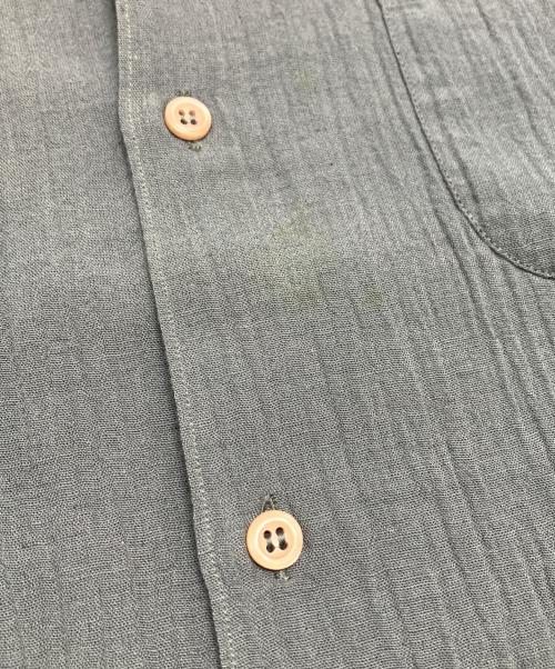 GIORGIO ARMANI（ジョルジョアルマーニ）GIORGIO ARMANI (ジョルジョアルマーニ) リネン混オープンカラーシャツ グレー サイズ:Mの古着・服飾アイテム