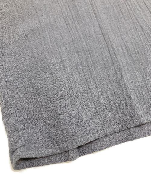 GIORGIO ARMANI（ジョルジョアルマーニ）GIORGIO ARMANI (ジョルジョアルマーニ) リネン混オープンカラーシャツ グレー サイズ:Mの古着・服飾アイテム