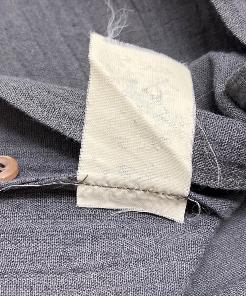 GIORGIO ARMANI（ジョルジョアルマーニ）GIORGIO ARMANI (ジョルジョアルマーニ) リネン混オープンカラーシャツ グレー サイズ:Mの古着・服飾アイテム