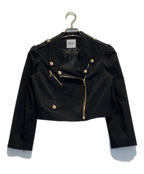 MOSCHINO CHEAP AND CHIC（モスキーノ チープアンドシック）MOSCHINO CHEAP AND CHIC (モスキーノ チープアンドシック) コットンライダースジャケット ブラック サイズ:I42の古着・服飾アイテム