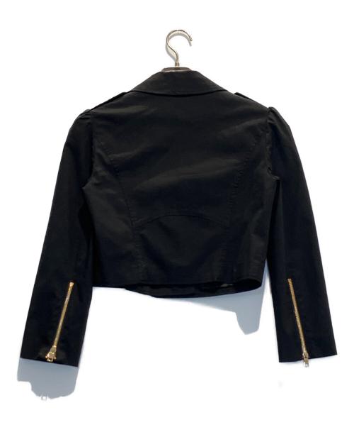 MOSCHINO CHEAP AND CHIC（モスキーノ チープアンドシック）MOSCHINO CHEAP AND CHIC (モスキーノ チープアンドシック) コットンライダースジャケット ブラック サイズ:I42の古着・服飾アイテム
