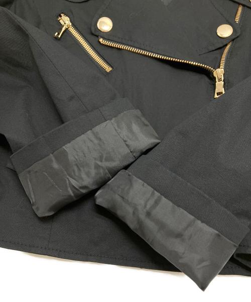 MOSCHINO CHEAP AND CHIC（モスキーノ チープアンドシック）MOSCHINO CHEAP AND CHIC (モスキーノ チープアンドシック) コットンライダースジャケット ブラック サイズ:I42の古着・服飾アイテム