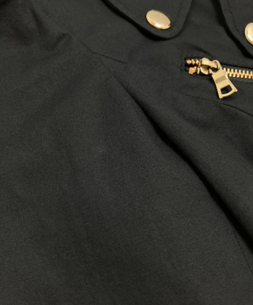 MOSCHINO CHEAP AND CHIC（モスキーノ チープアンドシック）MOSCHINO CHEAP AND CHIC (モスキーノ チープアンドシック) コットンライダースジャケット ブラック サイズ:I42の古着・服飾アイテム