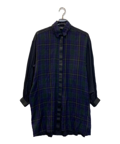 DIESEL（ディーゼル）DIESEL (ディーゼル) 切替シャツワンピース パープル サイズ:Sの古着・服飾アイテム