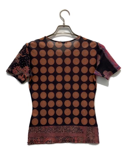 ISSEY MIYAKE（イッセイミヤケ）ISSEY MIYAKE (イッセイミヤケ) シアーカットソー オレンジ サイズ:Lの古着・服飾アイテム