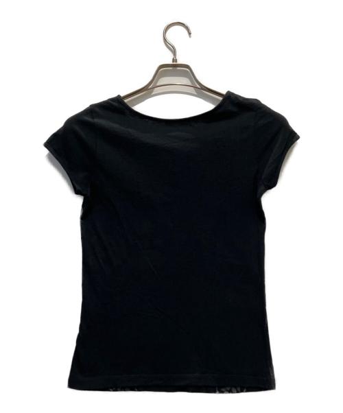 ISSEY MIYAKE（イッセイミヤケ）ISSEY MIYAKE (イッセイミヤケ) 花柄プリントカットソー ブラック サイズ:2の古着・服飾アイテム