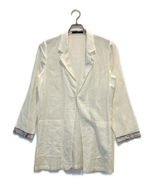LEONARD FASHION（レオナールファッション）LEONARD FASHION (レオナールファッション) リネンコート ホワイト サイズ:11ARの古着・服飾アイテム