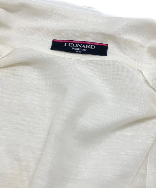 LEONARD FASHION（レオナールファッション）LEONARD FASHION (レオナールファッション) リネンコート ホワイト サイズ:11ARの古着・服飾アイテム