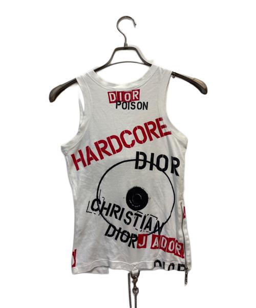 Christian Dior（クリスチャン ディオール）Christian Dior (クリスチャン ディオール) ハードコアラインチェーンタンクトップ ホワイト サイズ:36の古着・服飾アイテム
