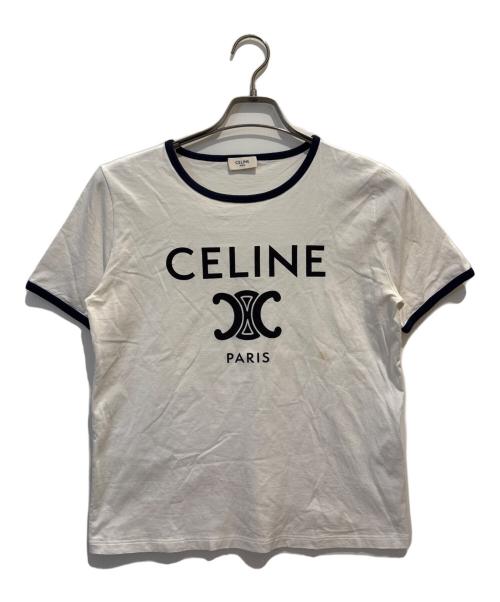 CELINE（セリーヌ）CELINE (セリーヌ) トリオンフリンガーTシャツ ホワイト サイズ:Lの古着・服飾アイテム