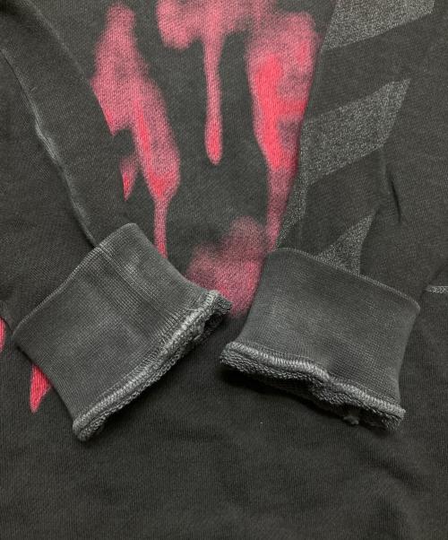 OFFWHITE（オフホワイト）OFFWHITE (オフホワイト) プリントスウェット ブラック サイズ:Mの古着・服飾アイテム