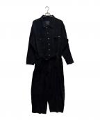 ISAMU KATAYAMA BACKLASHイサムカタヤマ・バックラッシュ）の古着「KANGAROO SUEDE JUMPSUIT」｜ブラック
