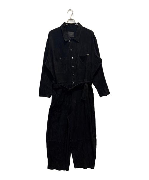 ISAMU KATAYAMA BACKLASH（イサムカタヤマ・バックラッシュ）ISAMU KATAYAMA BACKLASH (イサムカタヤマ・バックラッシュ) KANGAROO SUEDE JUMPSUIT ブラック サイズ:Lの古着・服飾アイテム