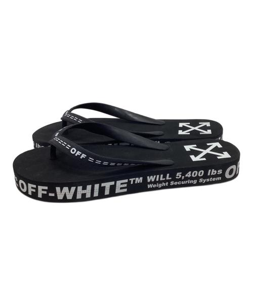 OFFWHITE（オフホワイト）OFFWHITE (オフホワイト) FLIP FLOP BLACK NO COLOR ブラック サイズ:サイズ41(約26cm前後)の古着・服飾アイテム