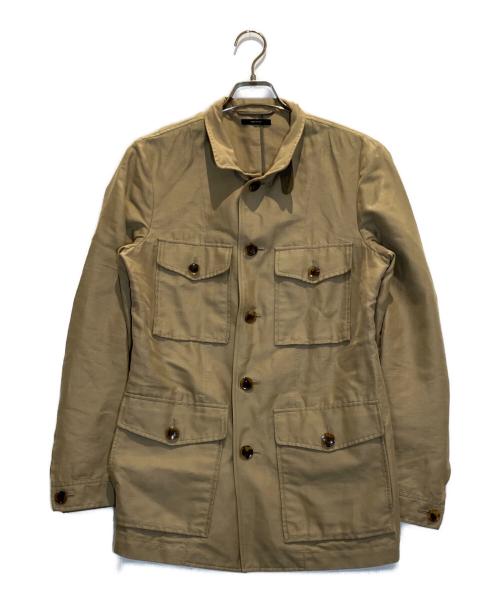 TOM FORD（トムフォード）TOM FORD (トムフォード) シルクリネン混ミリタリージャケット ベージュ サイズ:46の古着・服飾アイテム