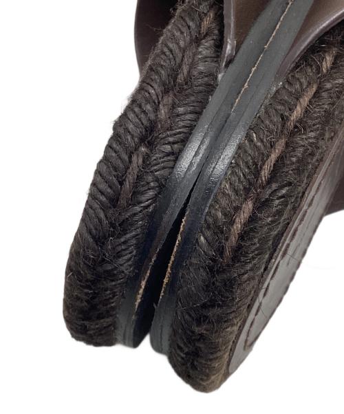 TOM FORD（トムフォード）TOM FORD (トムフォード) グラフトンレザーエスパドリーユ ブラウン サイズ:サイズ9(約27cm〜27.5cm相当)の古着・服飾アイテム
