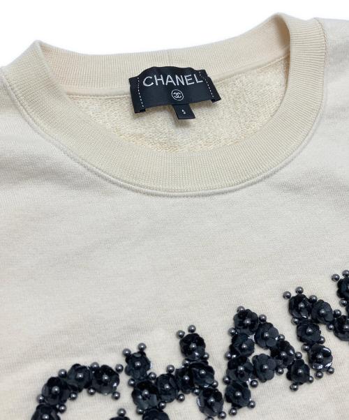 CHANEL（シャネル）CHANEL (シャネル) RUE CAMBON カメリアスウェット アイボリー サイズ:Sの古着・服飾アイテム