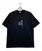 stussyステューシー）の古着「プリントTシャツ」｜ブラック