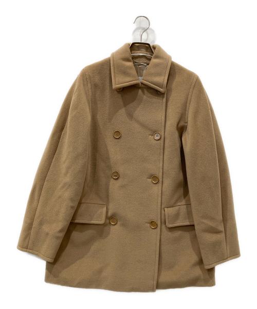 MaxMara（マックスマーラ）MaxMara (マックスマーラ) ウールショートコート ベージュ サイズ:40の古着・服飾アイテム