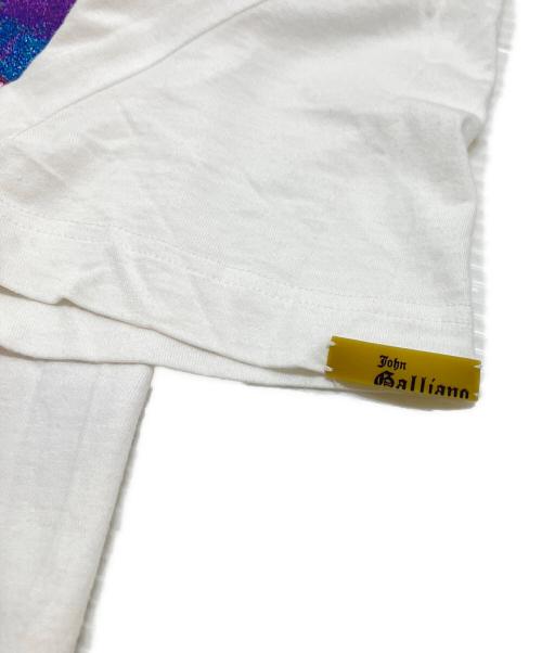 JOHN GALLIANO（ジョンガリアーノ）JOHN GALLIANO (ジョンガリアーノ) Tシャツ ホワイト サイズ:Mの古着・服飾アイテム