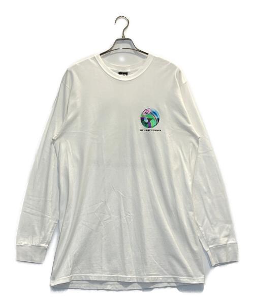 stussy（ステューシー）stussy (ステューシー) プリントカットソー ホワイト サイズ:Lの古着・服飾アイテム