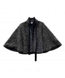 RED VALENTINO（レッドヴァレンティノ）の古着「モヘア切替ケープコート」｜グレー