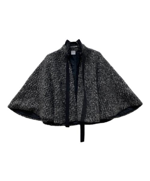 RED VALENTINO（レッドヴァレンティノ）RED VALENTINO (レッドヴァレンティノ) モヘア切替ケープコート グレー サイズ:USA4(S〜Mサイズ相当)の古着・服飾アイテム