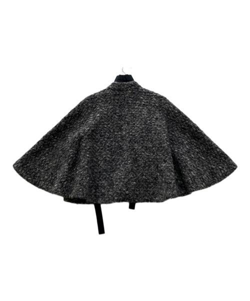 RED VALENTINO（レッドヴァレンティノ）RED VALENTINO (レッドヴァレンティノ) モヘア切替ケープコート グレー サイズ:USA4(S〜Mサイズ相当)の古着・服飾アイテム