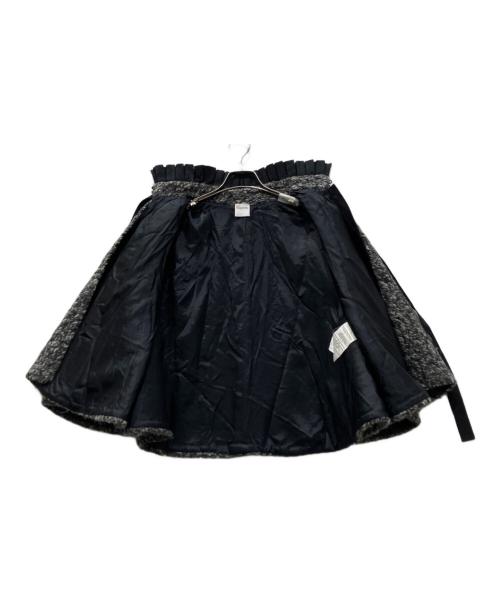 RED VALENTINO（レッドヴァレンティノ）RED VALENTINO (レッドヴァレンティノ) モヘア切替ケープコート グレー サイズ:USA4(S〜Mサイズ相当)の古着・服飾アイテム