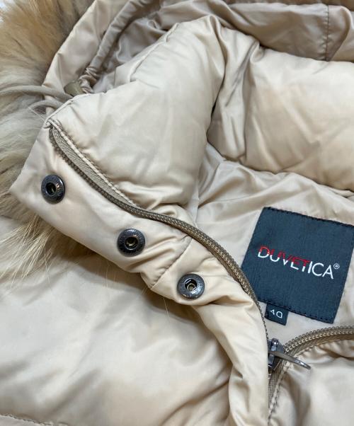 DUVETICA（デュベティカ）DUVETICA (デュベティカ) フォックスファーダウンコート ベージュ サイズ:40(Mサイズ相当)の古着・服飾アイテム