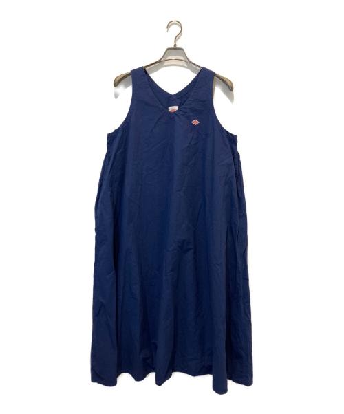 DANTON（ダントン）DANTON (ダントン) HIGH COUNT COTTON V NECK DRESS ブルー サイズ:36の古着・服飾アイテム