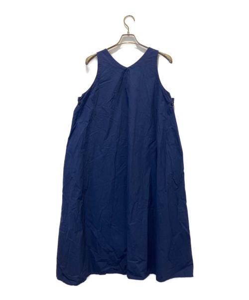 DANTON（ダントン）DANTON (ダントン) HIGH COUNT COTTON V NECK DRESS ブルー サイズ:36の古着・服飾アイテム