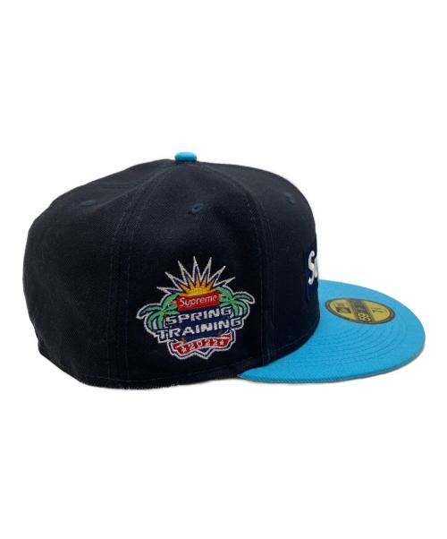 SUPREME（シュプリーム）Supreme (シュプリーム) New Era (ニューエラ) BOX LOGO CAP ブラック×ブルー サイズ:7 3/4(61.5CM)の古着・服飾アイテム