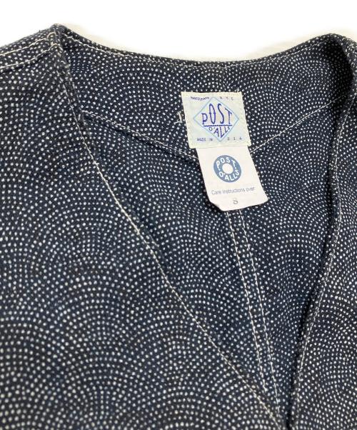 POST O'ALLS（ポストオーバーオールズ）POST O'ALLS (ポストオーバーオールズ) 総柄ベスト ネイビー サイズ:Sの古着・服飾アイテム