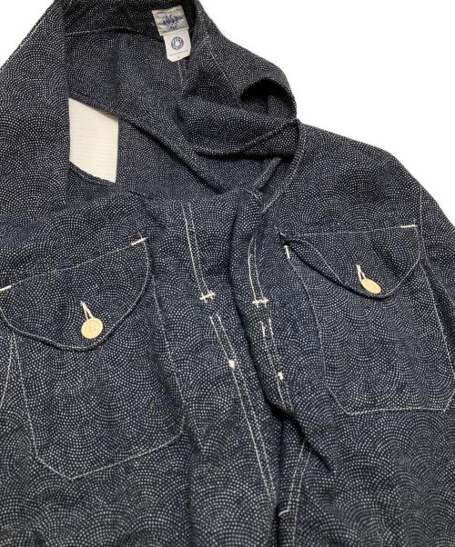 POST O'ALLS（ポストオーバーオールズ）POST O'ALLS (ポストオーバーオールズ) 総柄ベスト ネイビー サイズ:Sの古着・服飾アイテム