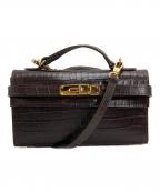 SITA PARANTICAシータパランティカ）の古着「CROC EMBOSSED MINI BAG」｜ブラウン