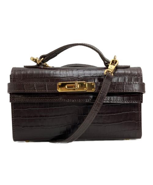 SITA PARANTICA（シータパランティカ）SITA PARANTICA (シータパランティカ) CROC EMBOSSED MINI BAG ブラウンの古着・服飾アイテム
