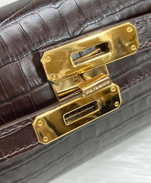 SITA PARANTICA（シータパランティカ）SITA PARANTICA (シータパランティカ) CROC EMBOSSED MINI BAG ブラウンの古着・服飾アイテム