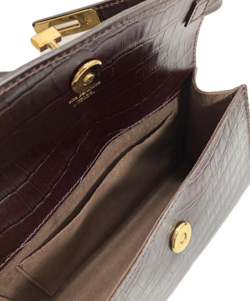 SITA PARANTICA（シータパランティカ）SITA PARANTICA (シータパランティカ) CROC EMBOSSED MINI BAG ブラウンの古着・服飾アイテム